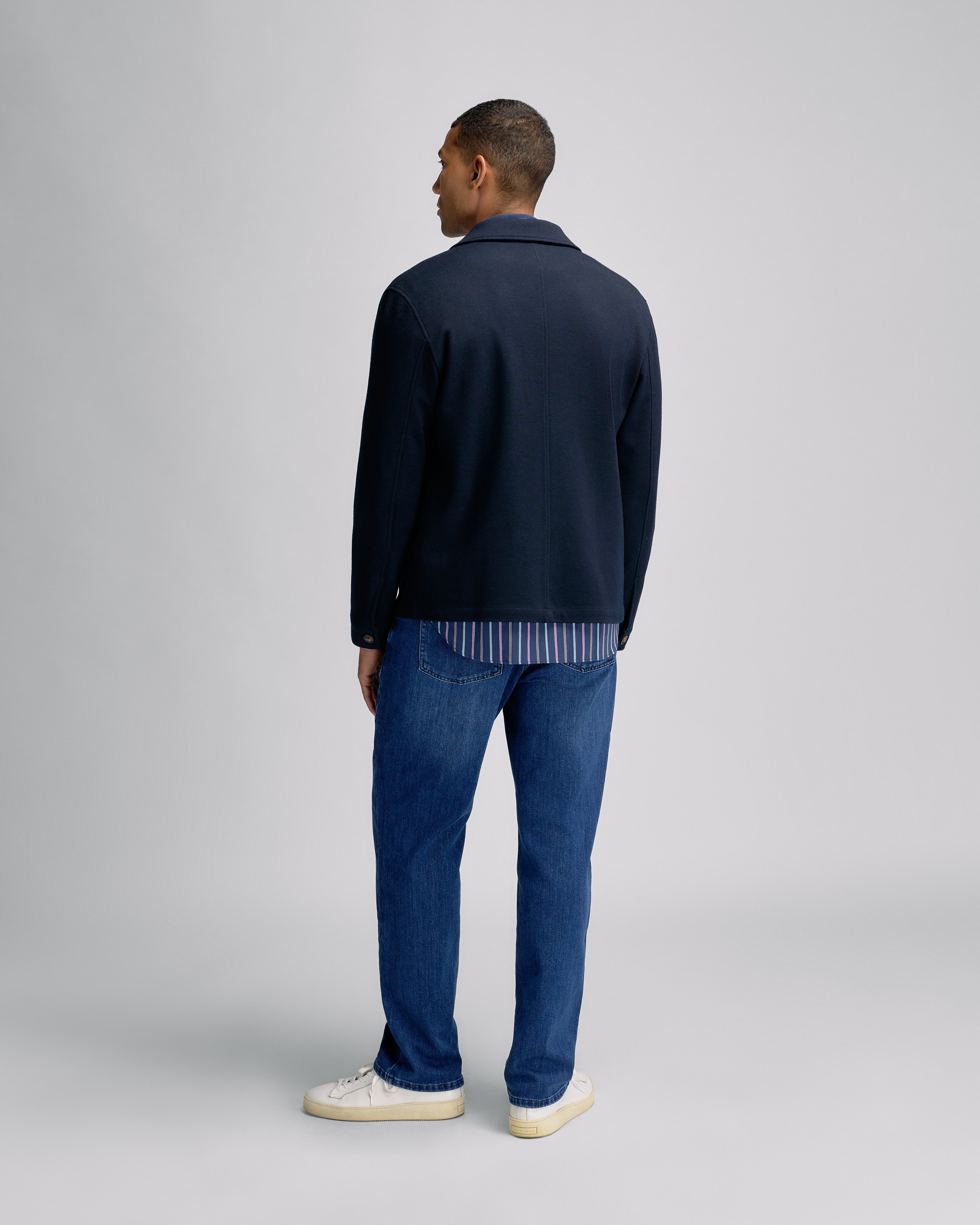 Shirt Jacket Knit Navy