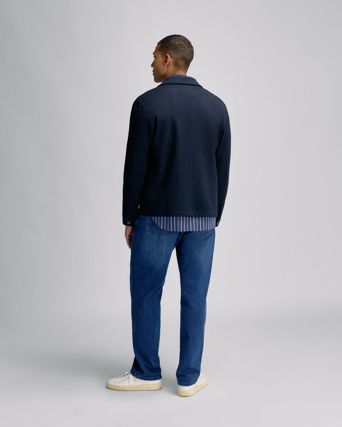 Shirt Jacket Knit Navy