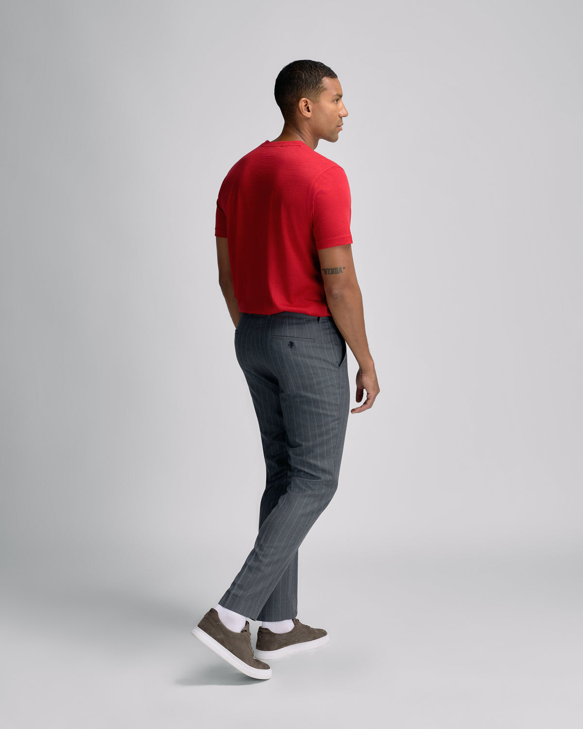 Fine Wool T-shirt Red