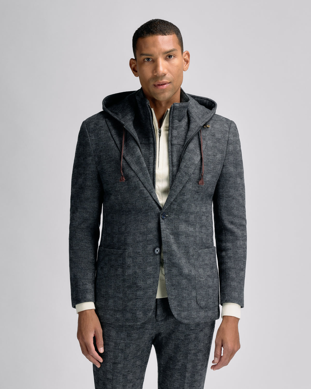 Comfy Wool Hood Blazer S