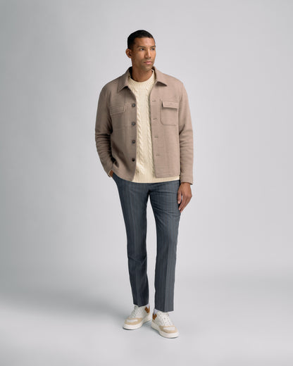 Shirt Jacket Knit Beige