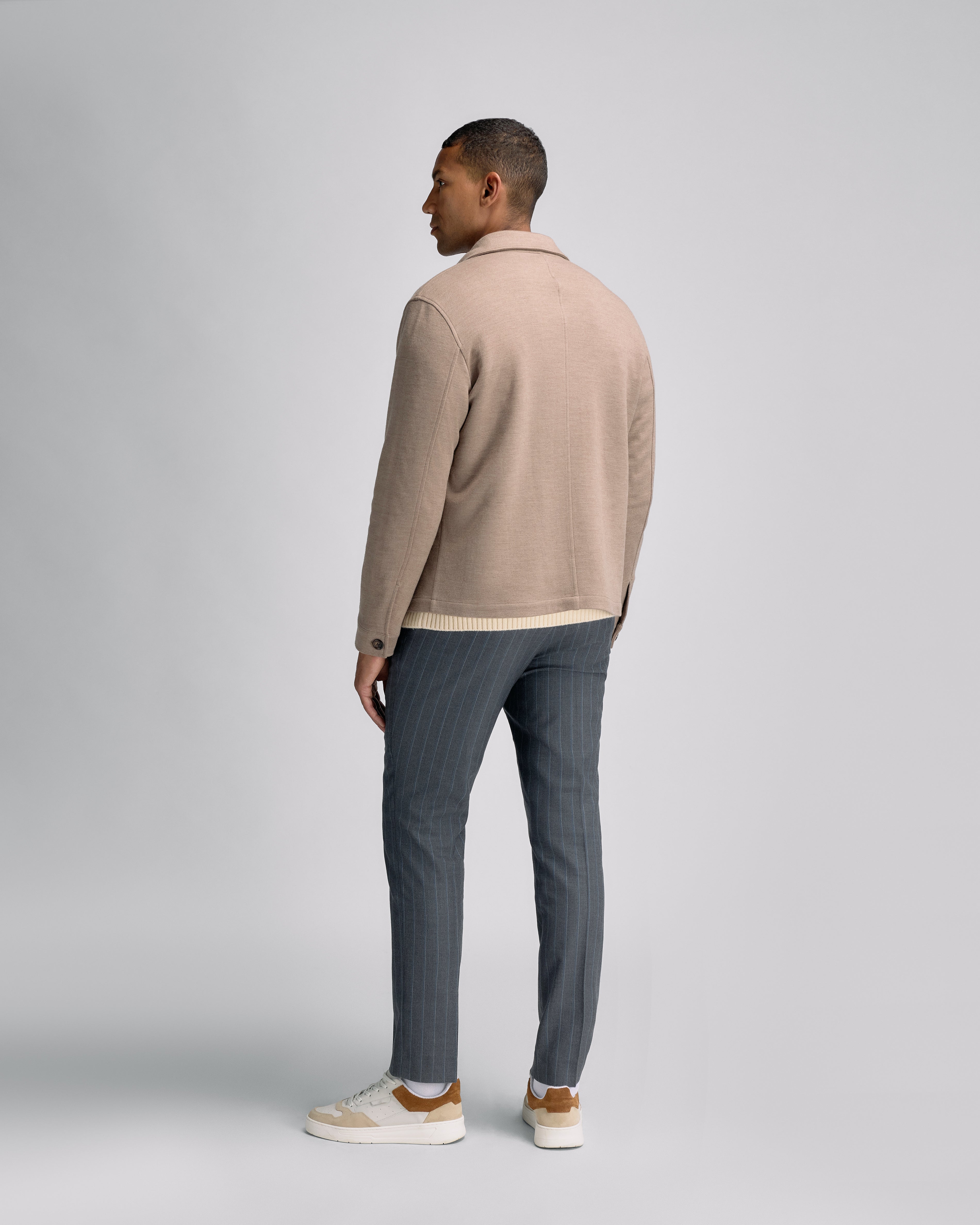 Shirt Jacket Knit Beige