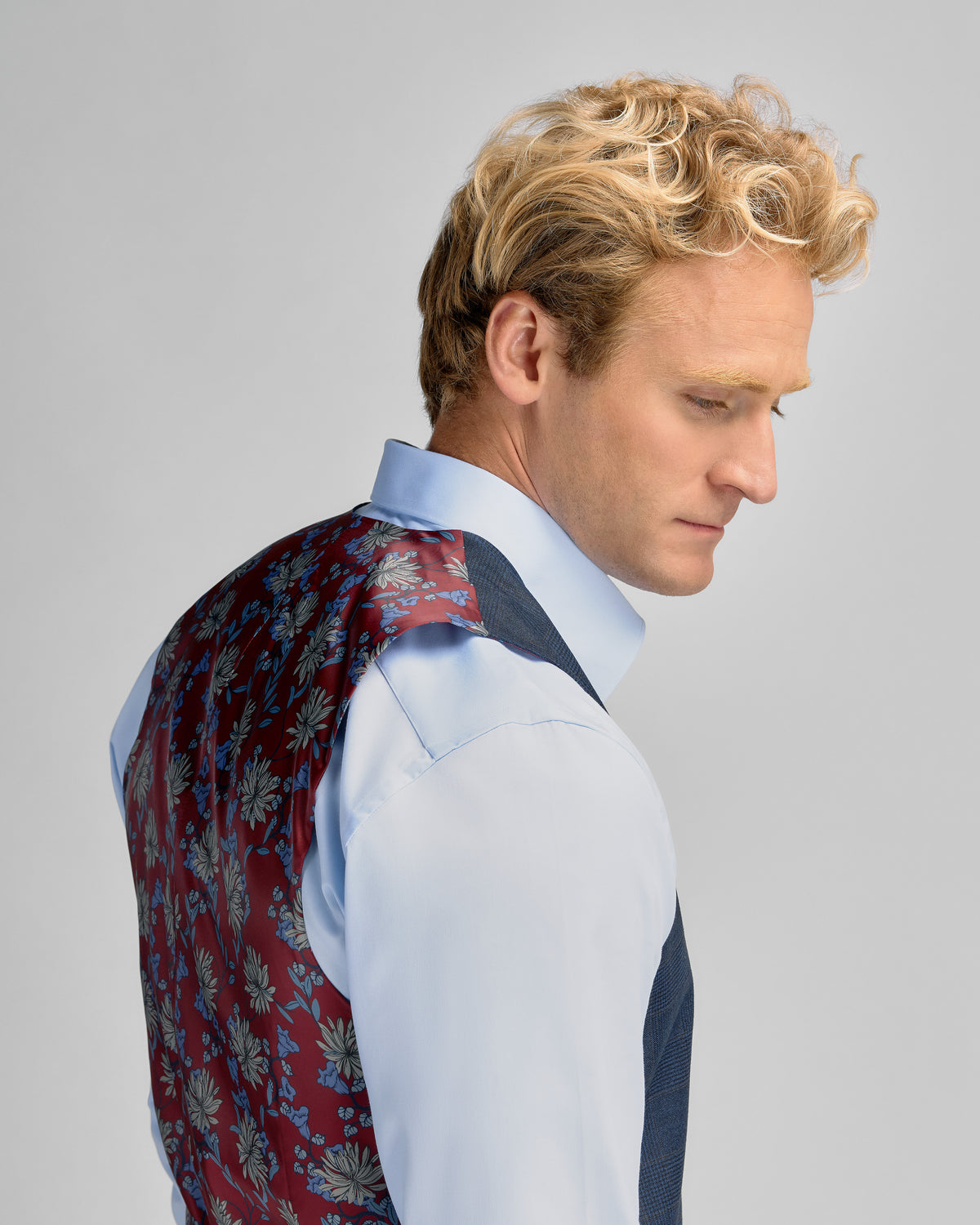 Check Vest Blue
