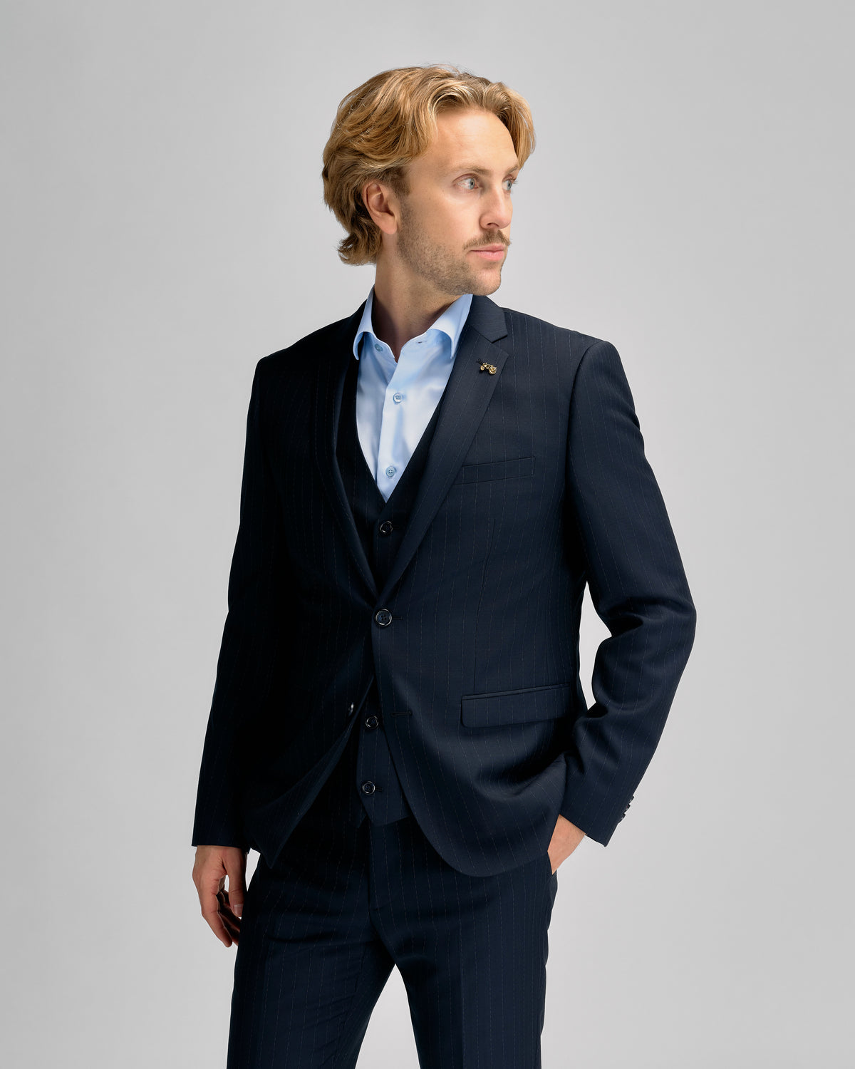 Navy Stripe Jacket S