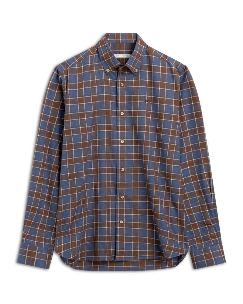 Brown Blue Check Shirt R