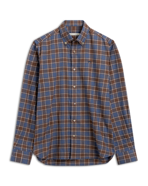 Brown Blue Check Shirt R