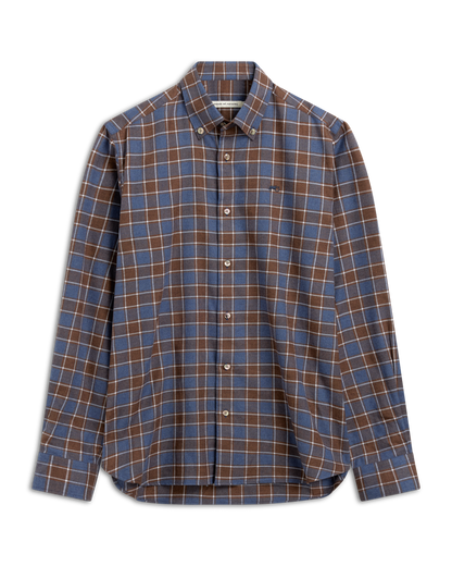 Brown Blue Check Shirt R