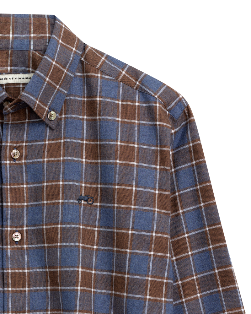 Brown Blue Check Shirt R