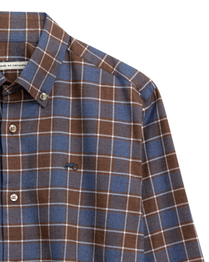 Brown Blue Check Shirt R