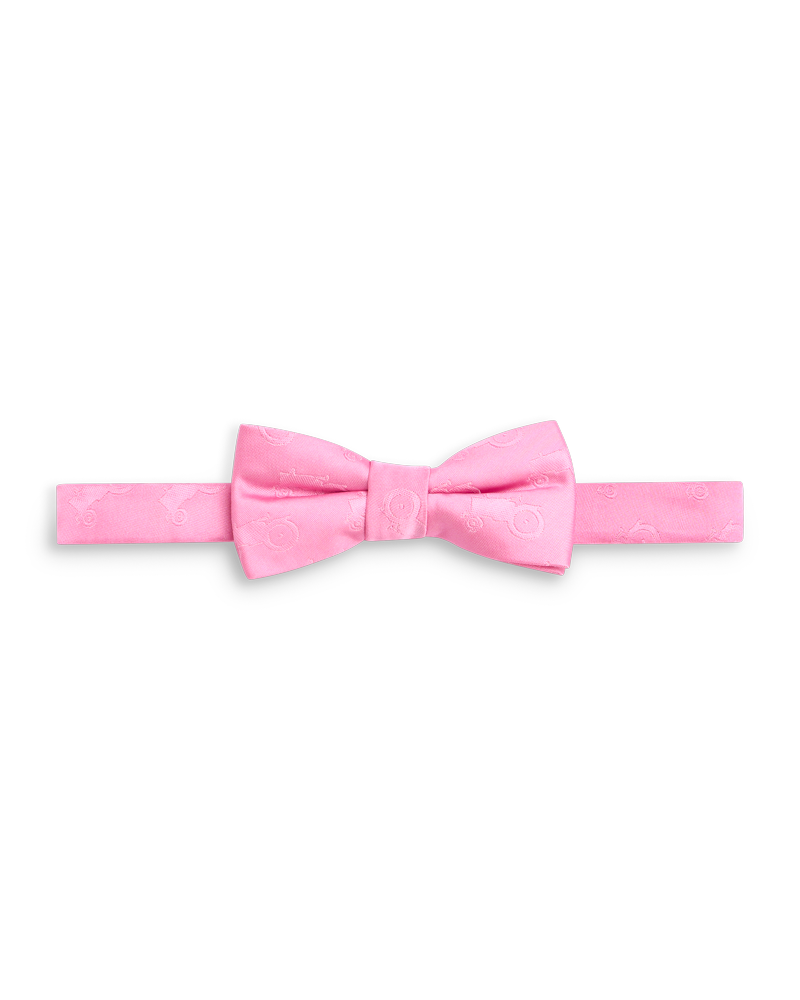 Pink all over tractor bowtie