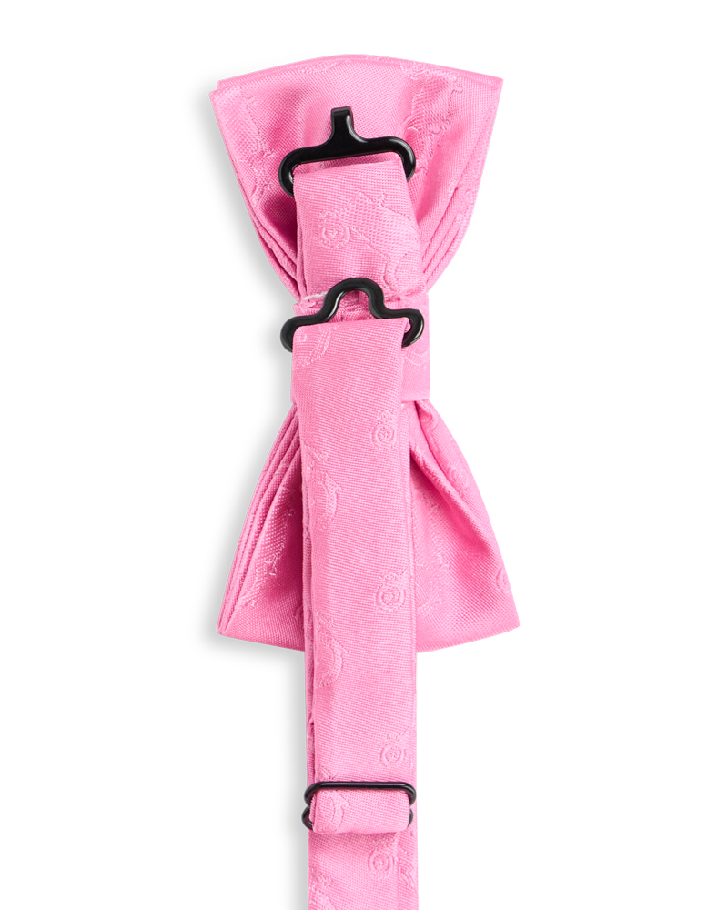 Pink all over tractor bowtie