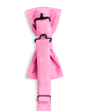Pink all over tractor bowtie