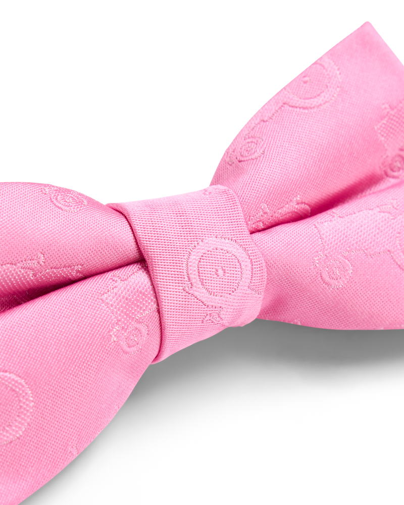 Pink all over tractor bowtie