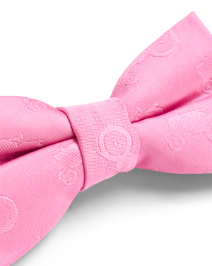 Pink all over tractor bowtie