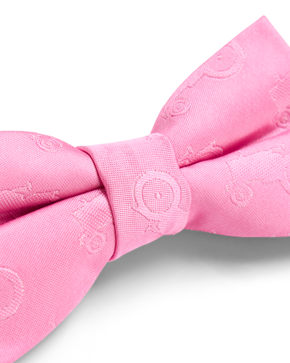 Pink all over tractor bowtie