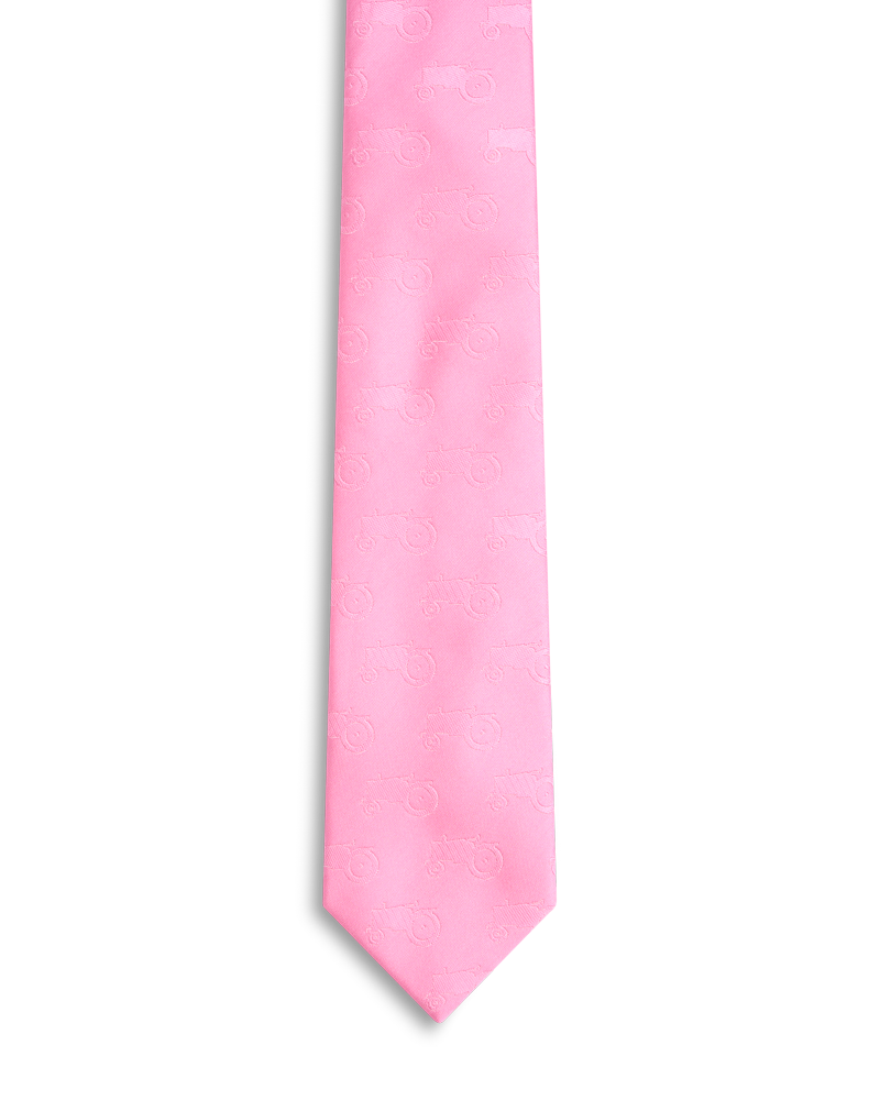 Pink all over tractor tie