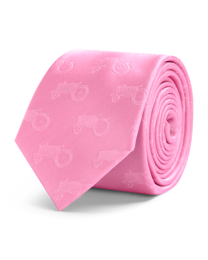 Pink all over tractor tie