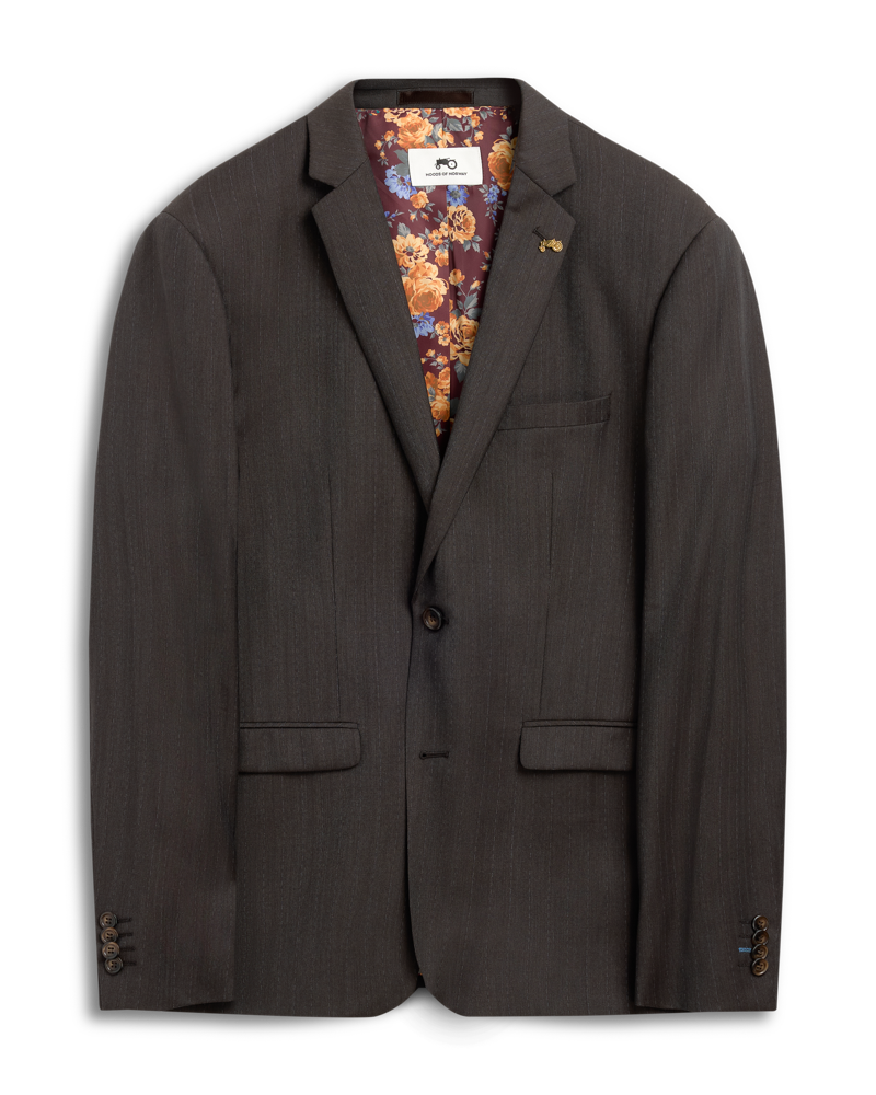 Pinstripe Brown Jacket S