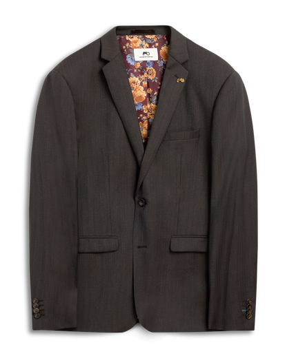 Pinstripe Brown Jacket S