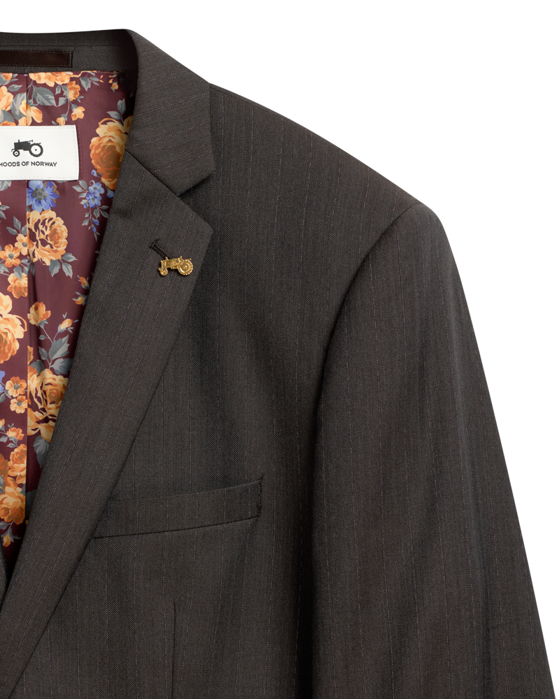 Pinstripe Brown Jacket S