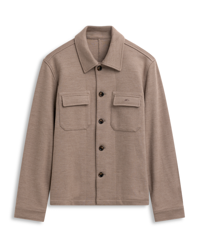 Shirt Jacket Knit Beige