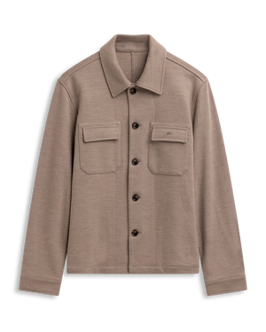 Shirt Jacket Knit Beige