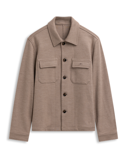 Shirt Jacket Knit Beige