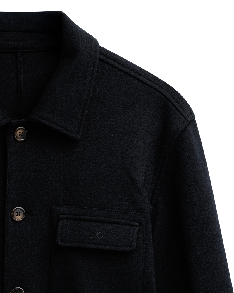 Shirt Jacket Knit Navy