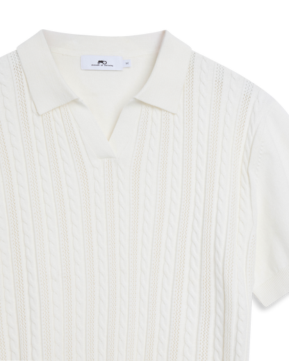 Strikket v-hals polo