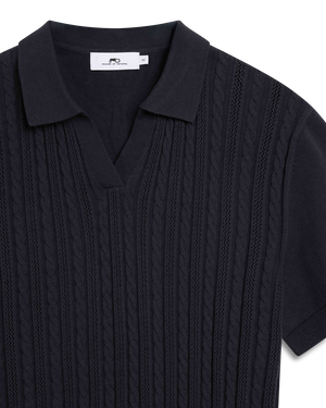 Strikket v-hals polo