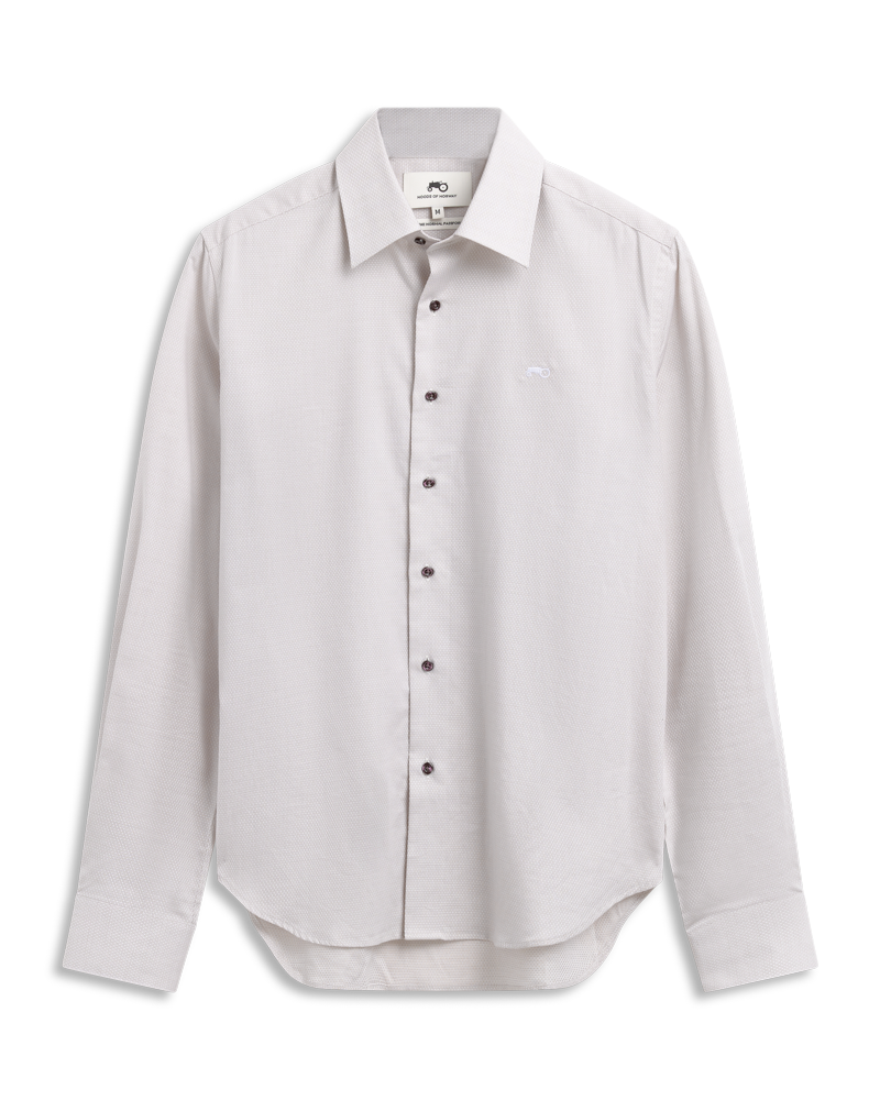 White Dots Beige Shirt R