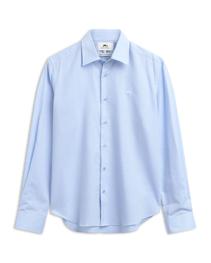 White Dots Blue Shirt R