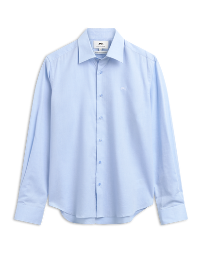 White Dots Blue Shirt R