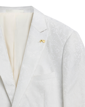 White Jaquard Jacket