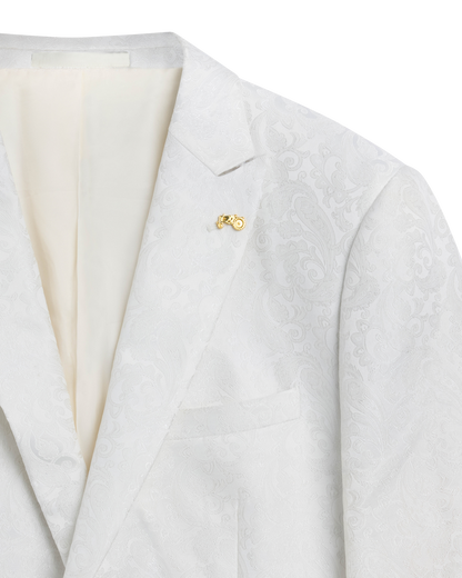 White Jaquard Jacket