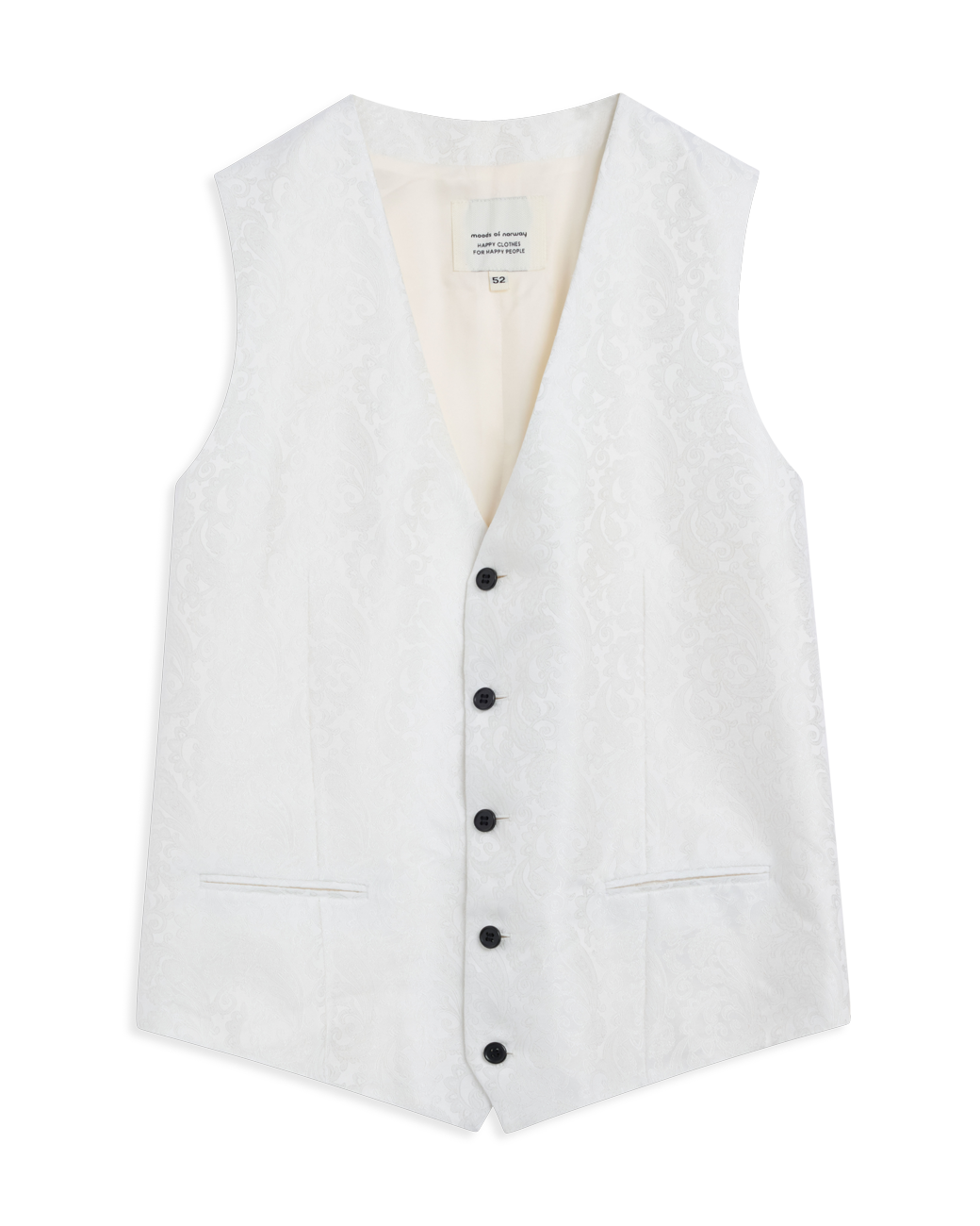 White Jaquard Vest