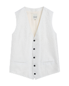 White Jaquard Vest