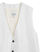 White Jaquard Vest