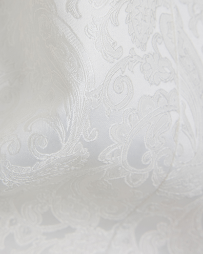 White Jaquard Vest